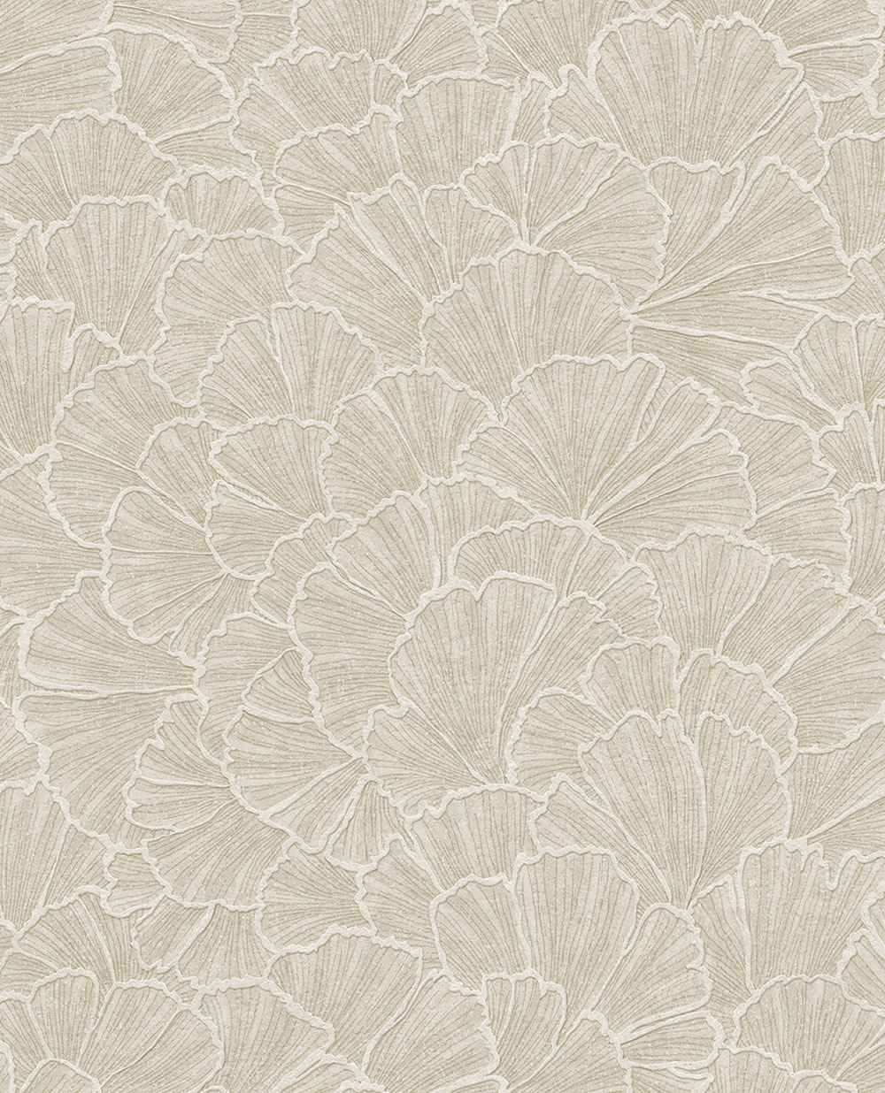 Tapete, grau-beige, Ginkgoblätter, 350521, Riviera Maison, Eijffinger