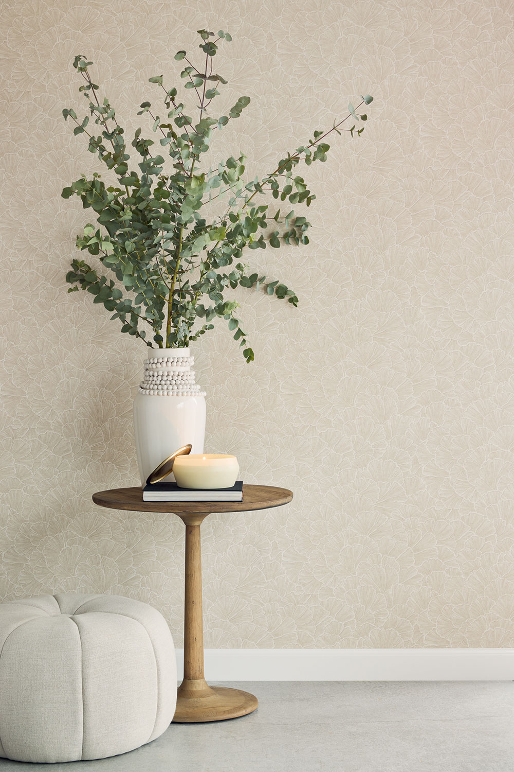 Tapete, beige, Ginkgoblätter, 350522, Riviera Maison, Eijffinger