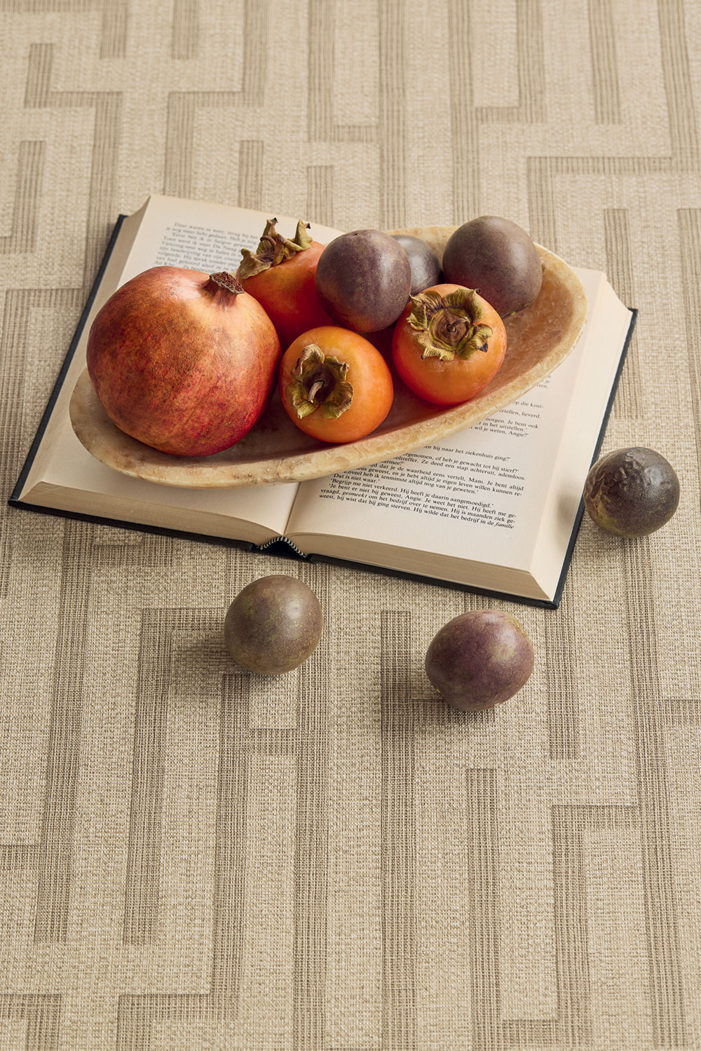 Tapete, grau-beige-grün, Stoffoptik, 350532, Riviera Maison, Eijffinger