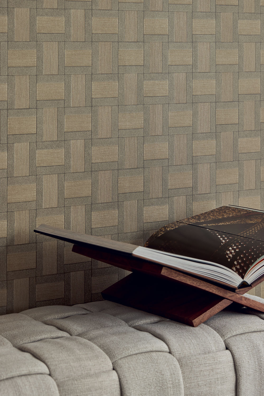 Tapete, beige, Paneeloptik, 350562, Riviera Maison, Eijffinger