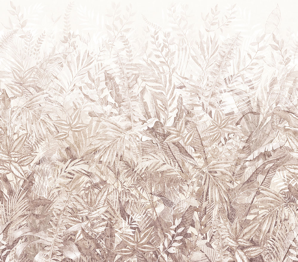 Fototapete, braun, Blätter, 350708, Riviera Maison, Eijffinger