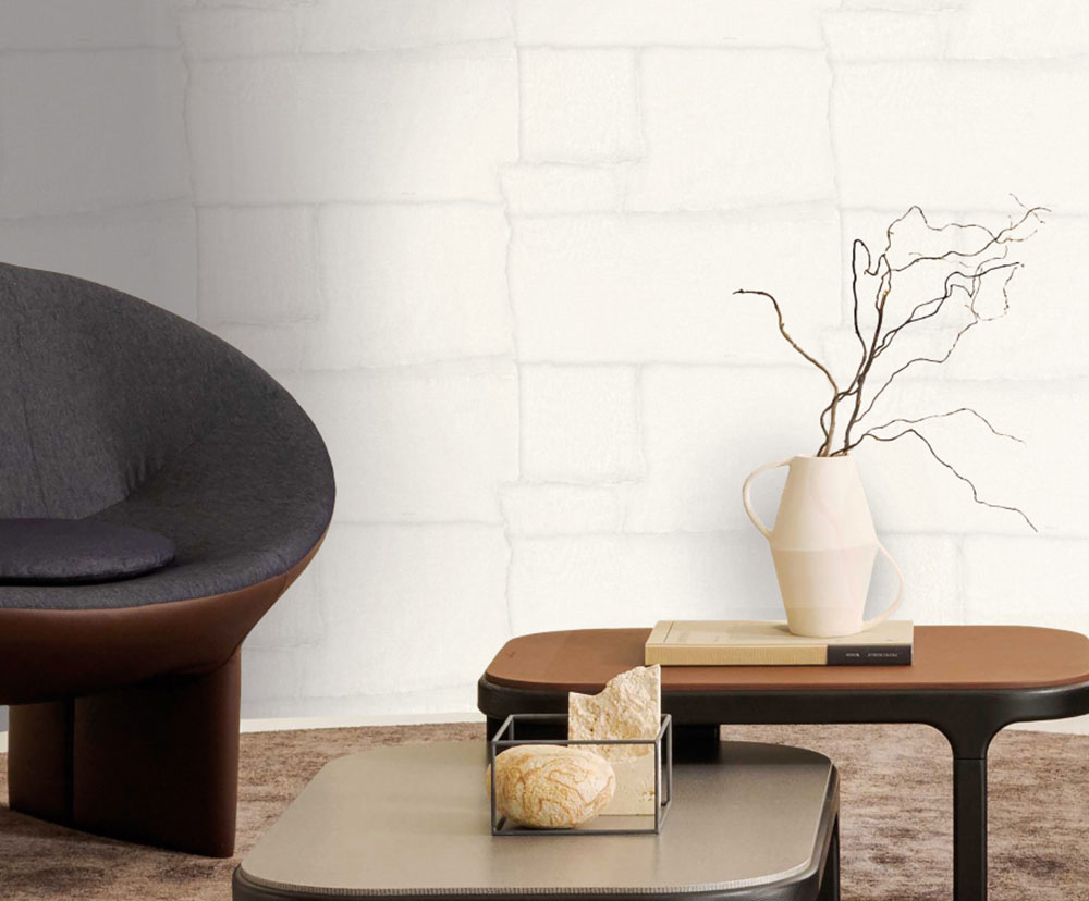 Luxustapete, weiß, Stein, Z30302, Casa 8, Trussardi