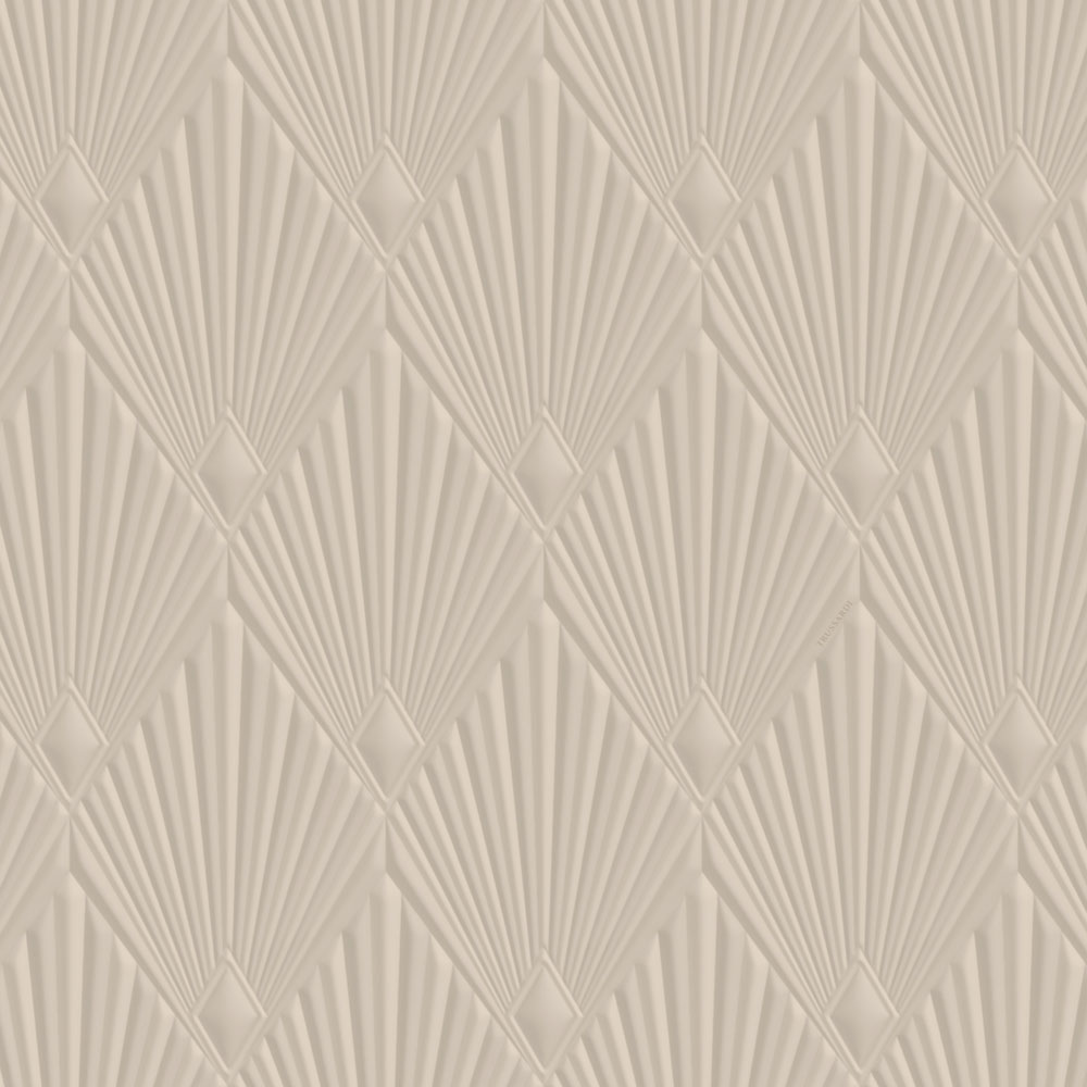 Luxus-geometrische Tapete, braun-beige, Art déco, Z30312, Casa 8, Trussardi