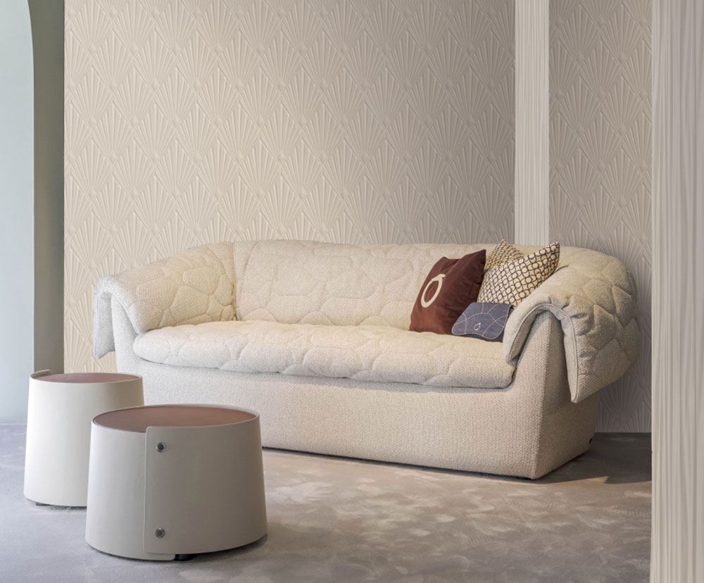 Luxus-geometrische Tapete, braun-beige, Art déco, Z30312, Casa 8, Trussardi