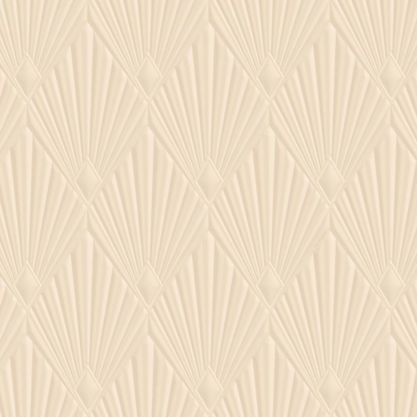 Luxus-geometrische Tapete, beige, Art déco, Z30314, Casa 8, Trussardi
