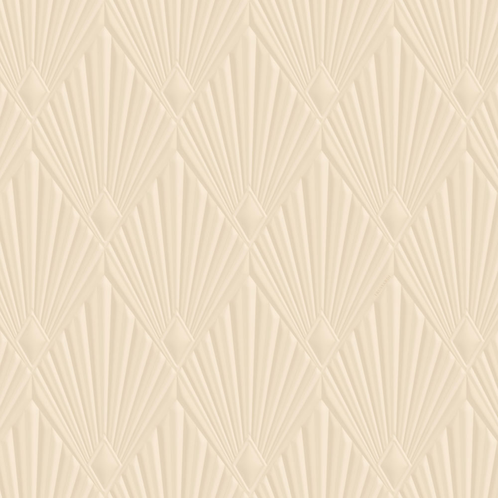 Luxus-geometrische Tapete, beige, Art déco, Z30314, Casa 8, Trussardi