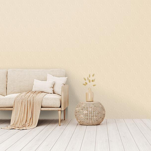 Luxus-geometrische Tapete, beige, Art déco, Z30314, Casa 8, Trussardi