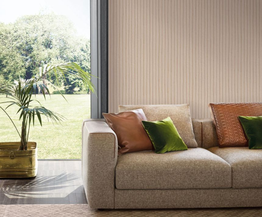 Luxustapete, beige, Streifen, Z30337, Casa 8, Trussardi