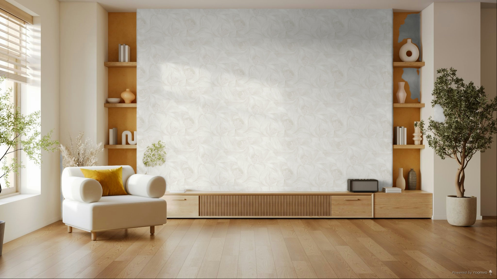 Luxustapete, weiß-creme, Blumen, Z20126, Casa Chic, Zambaiti Parati