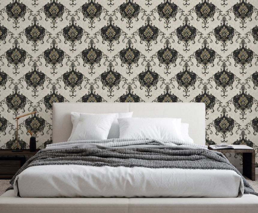 Luxus-Schloss-Tapete, braun-schwarz, Z20131, Casa Chic, Zambaiti Parati