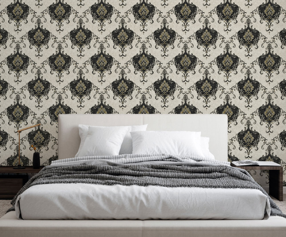 Luxus-Schloss-Tapete, braun-schwarz, Z20131, Casa Chic, Zambaiti Parati