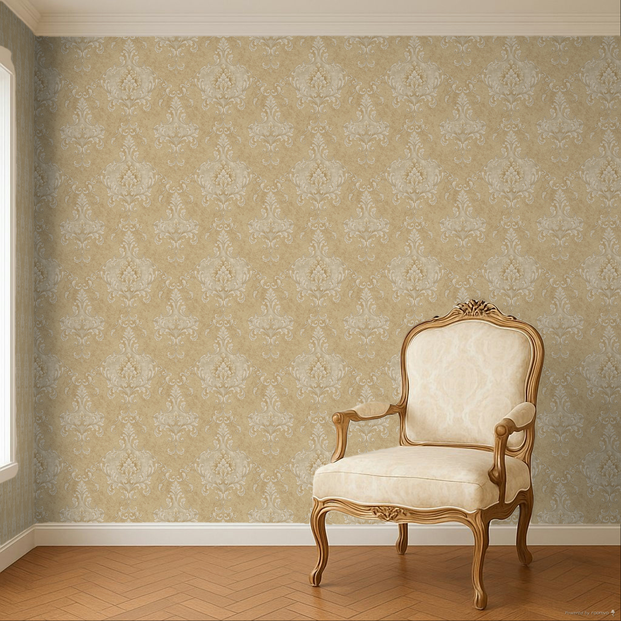 Luxus-Schloss-Tapete, beige-gold, Z20138, Casa Chic, Zambaiti Parati