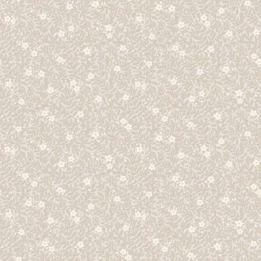 Tapete, beige, Blumen, Blätter, 5713, Orangeri, Boråstapeter