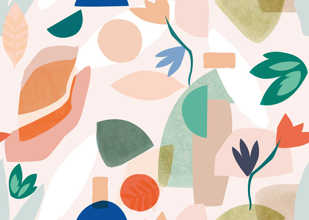 Kindertapete, Blumen und Formen, RB254, Daydreamers, Grandeco