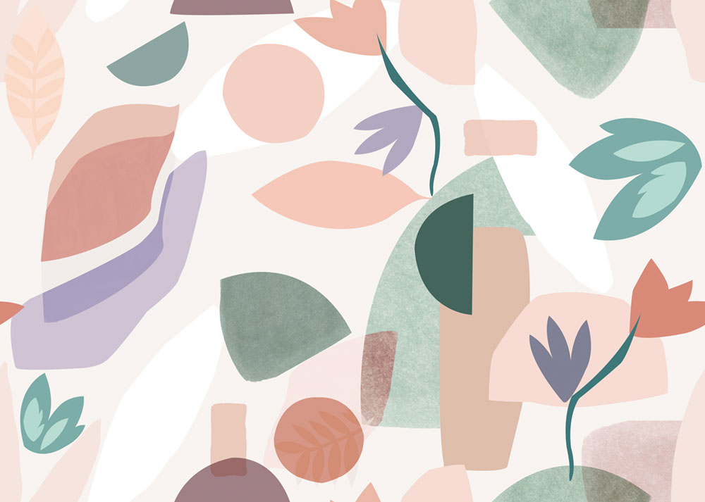 Kindertapete, Blumen und Formen, RB255, Daydreamers, Grandeco