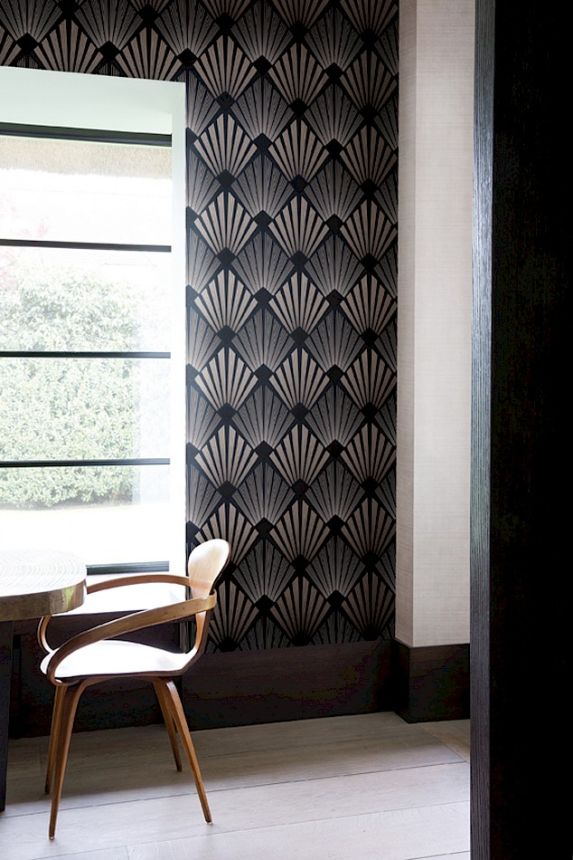 Tapete, schwarz, grafisch, Art Deco, GAT303, The Texture Book, Masureel