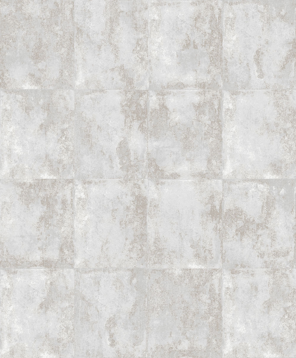 Tapete, grau-creme, Beton, Fliesen, ORB401, The Texture Book, Masureel