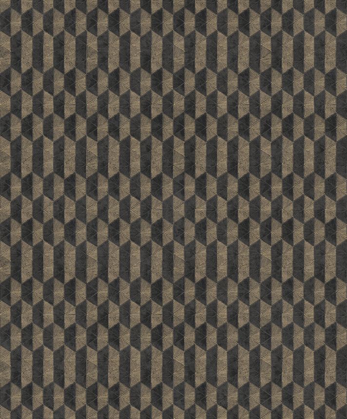 Tapete, schwarz-gold, geometrisch, ORB701, The Texture Book, Masureel