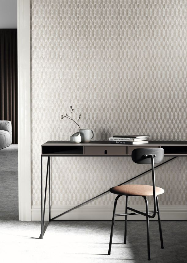 Tapete, grau-beige, geometrisch, ORB705, The Texture Book, Masureel