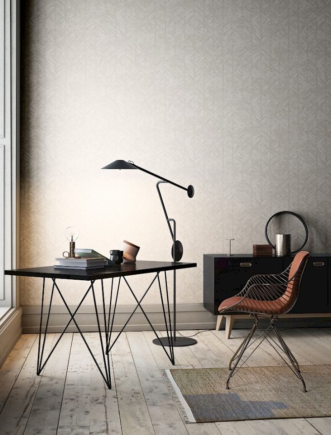 Tapete, beige-braun, grafisch, TRI105, The Texture Book, Masureel