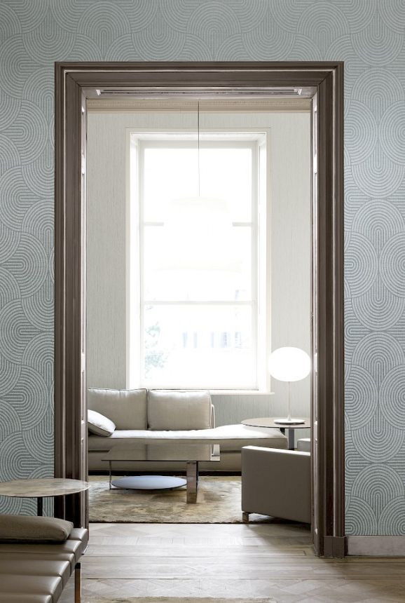 Tapete, grau-grün, grafisch, Art Deco, EAR603, The Texture Book, Masureel