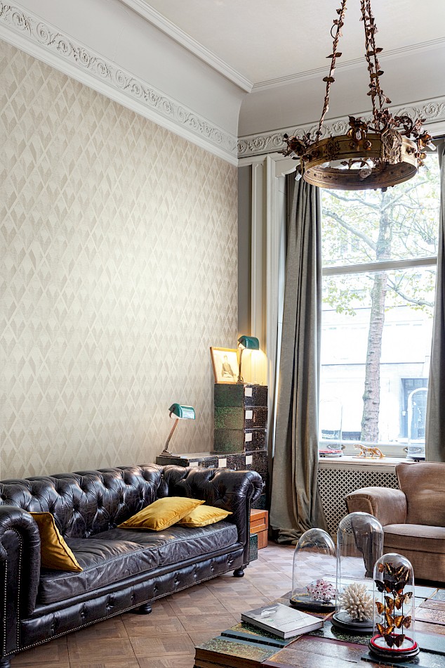 Tapete, creme, geometrisch, CAB502, The Texture Book, Masureel