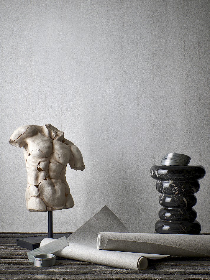 Tapete, weiß-grau, CAB902, The Texture Book, Masureel