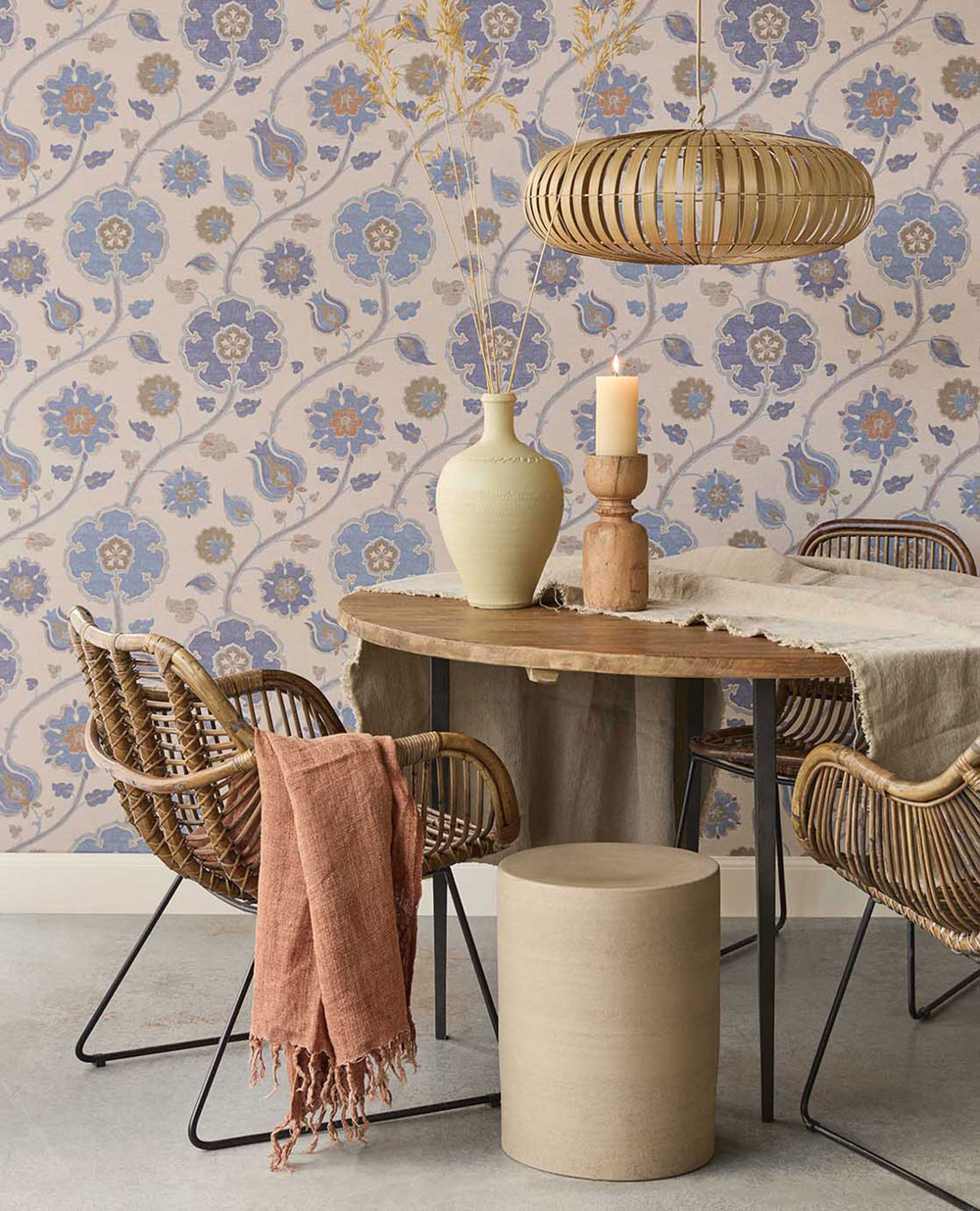 Tapete, blau, Blumen, 350610, Amber, Eijffinger