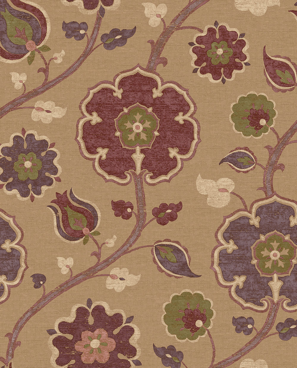 Tapete, rötlich-braun, Blumen, 350612, Amber, Eijffinger