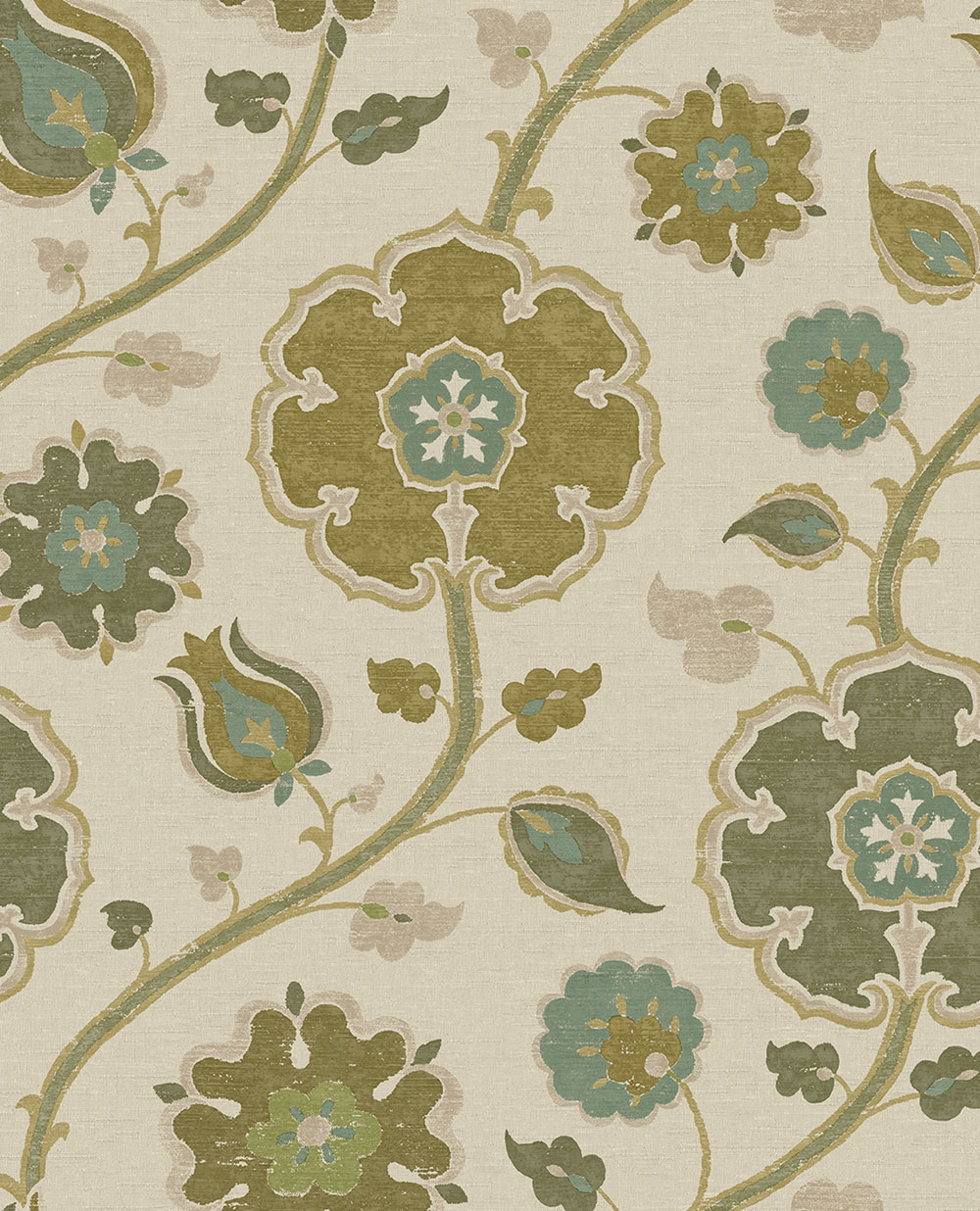 Tapete, grün, Blumen, 350613, Amber, Eijffinger