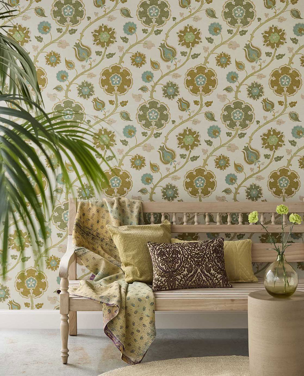 Tapete, grün, Blumen, 350613, Amber, Eijffinger