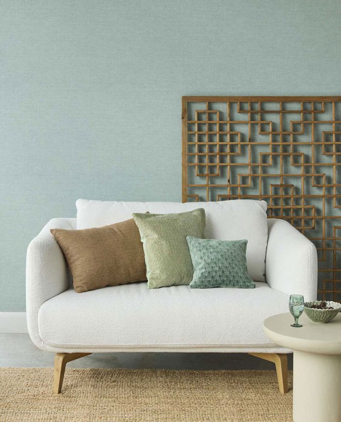 Tapete, türkis, Stoffoptik, 350634, Amber, Eijffenger