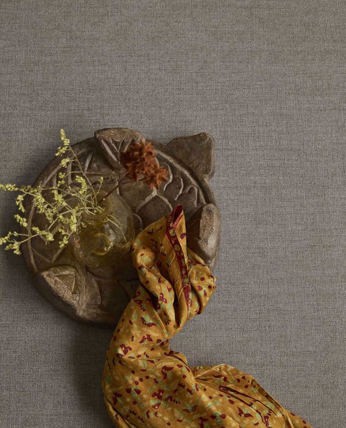 Tapete, braun, Stoffoptik, 350635, Amber, Eijffinger