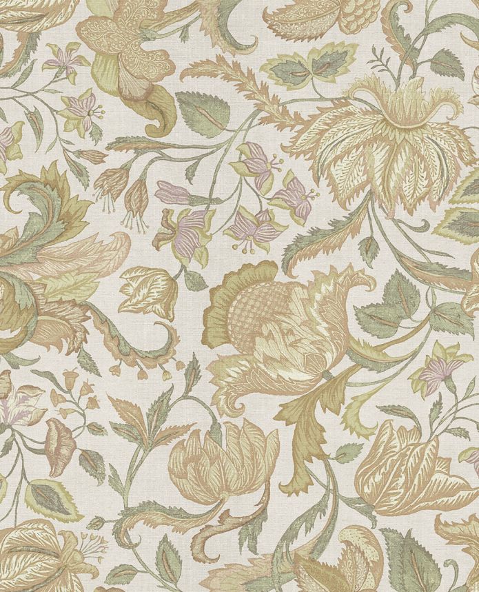 Tapete, braun-beige, Blumen, 350642, Amber, Eijffinger