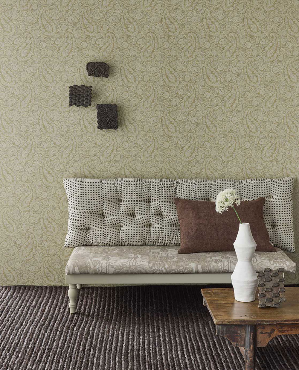 Tapete, grün, Blumen, Ornamente, 350654, Amber, Eijffinger