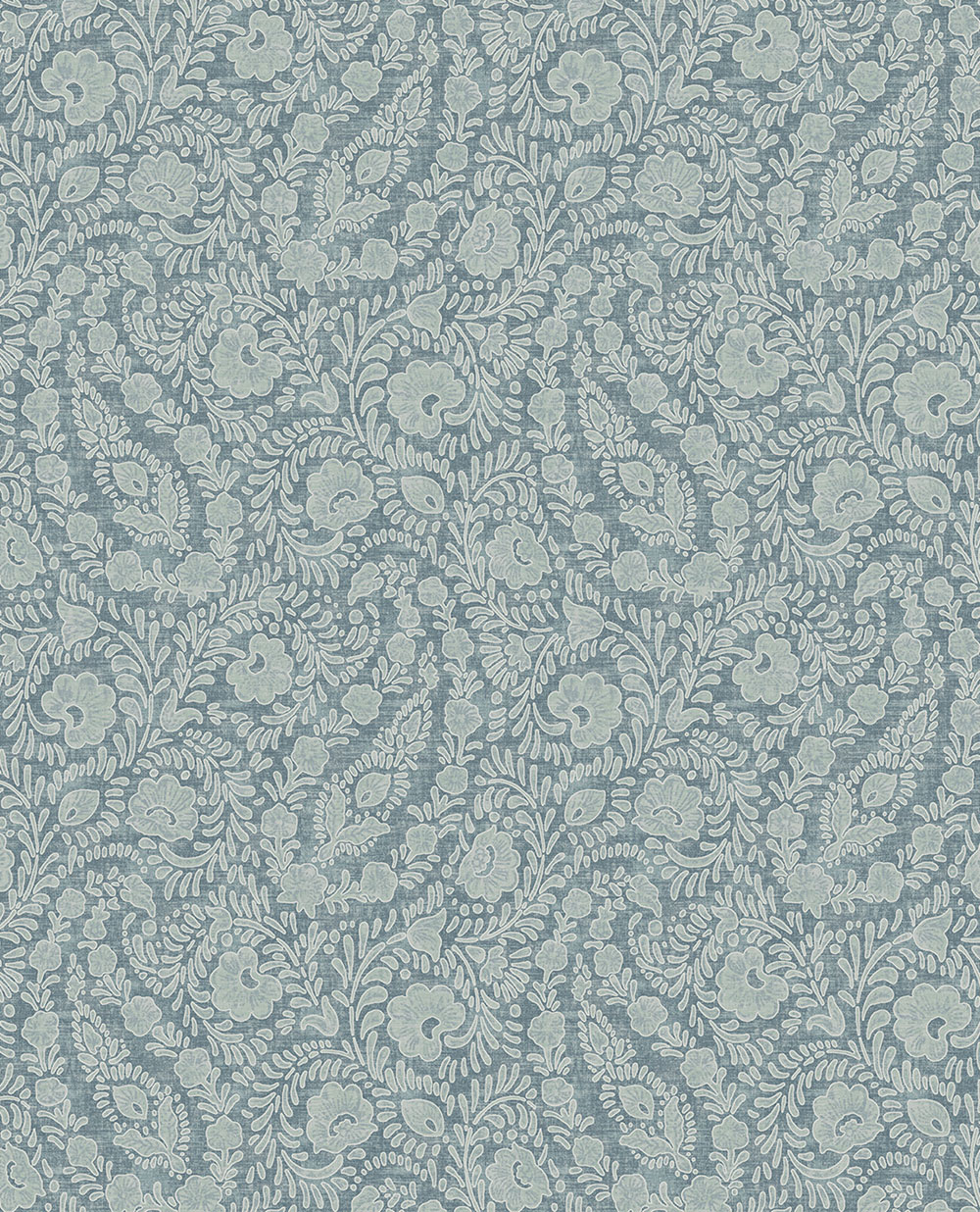 Tapete, blau, Blumen, Ornamente, 350656, Amber, Eijffinger