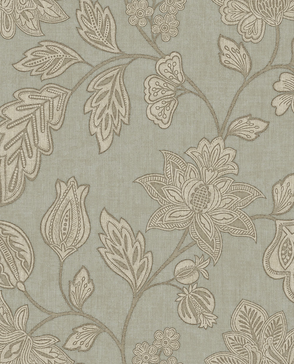 Tapete, blau, Blumen, 350664, Amber, Eijffinger