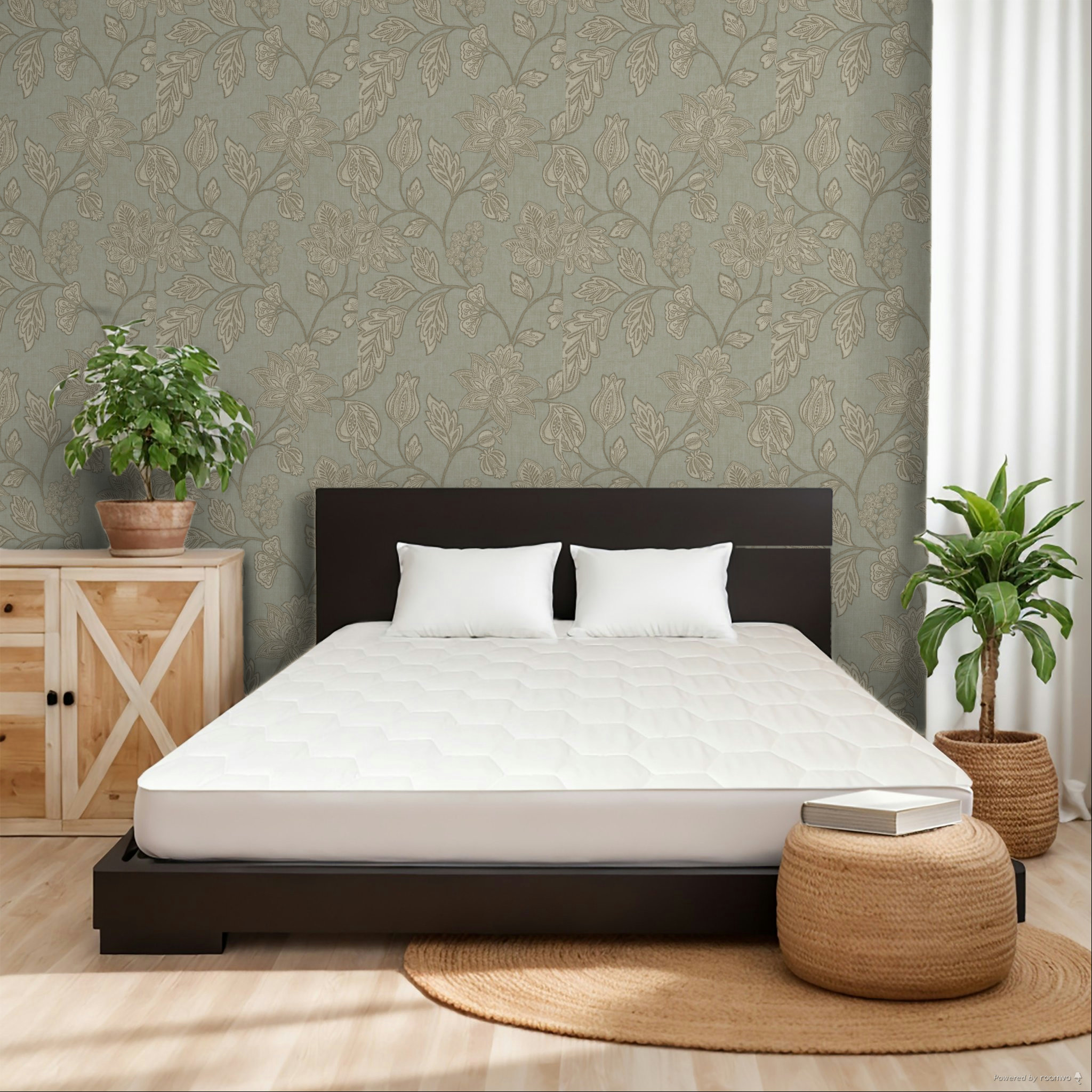 Tapete, blau, Blumen, 350664, Amber, Eijffinger