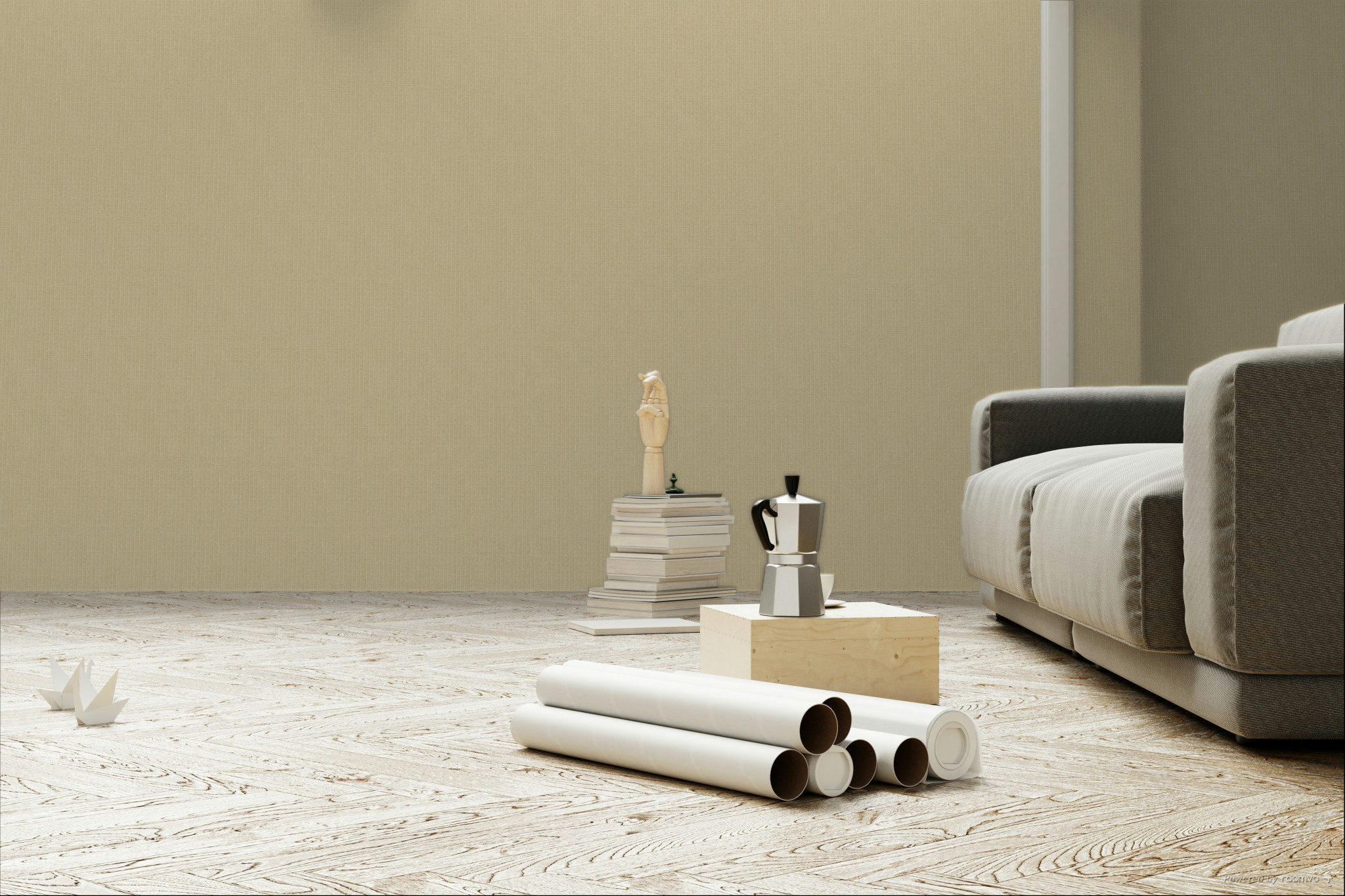 Tapete, beige, Mattenoptik, Streifen, 350672, Amber, Eijffinger