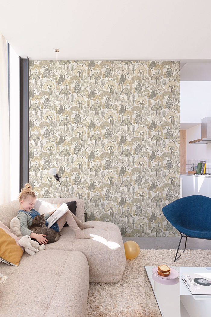 Kindertapete, beige, Bäume, LD2103, Little Dreamers, Grandeco