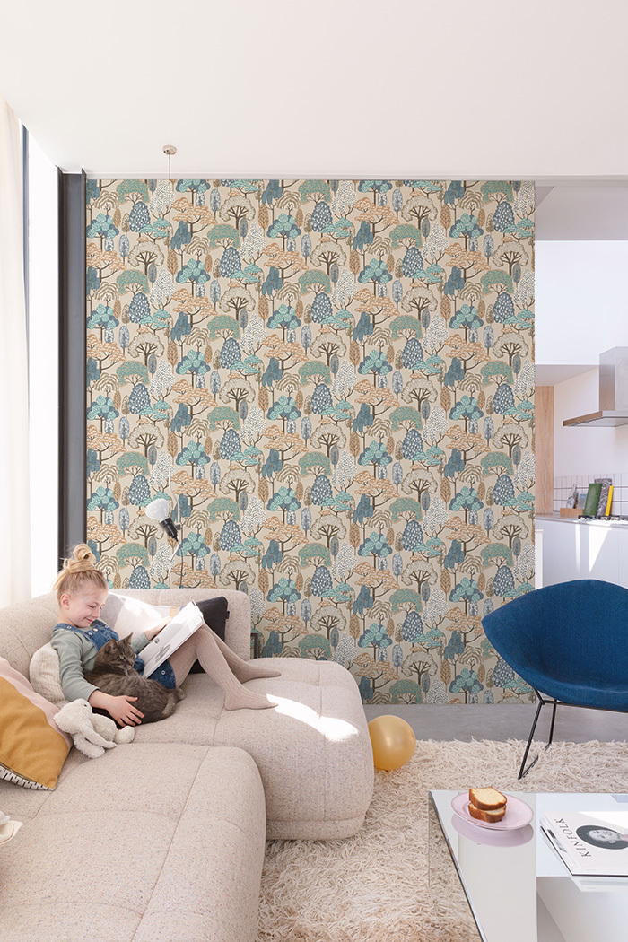 Kindertapete, braun, Bäume, LD2115, Little Dreamers, Grandeco