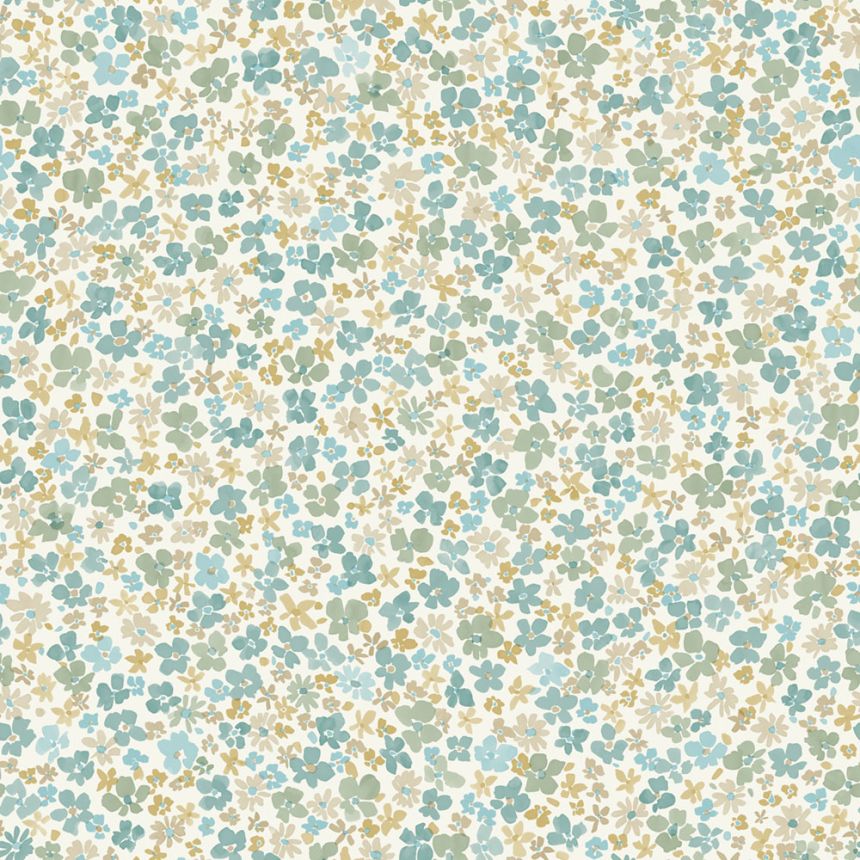 Tapete, türkis, Blumen, LD3009, Little Dreamers, Grandeco