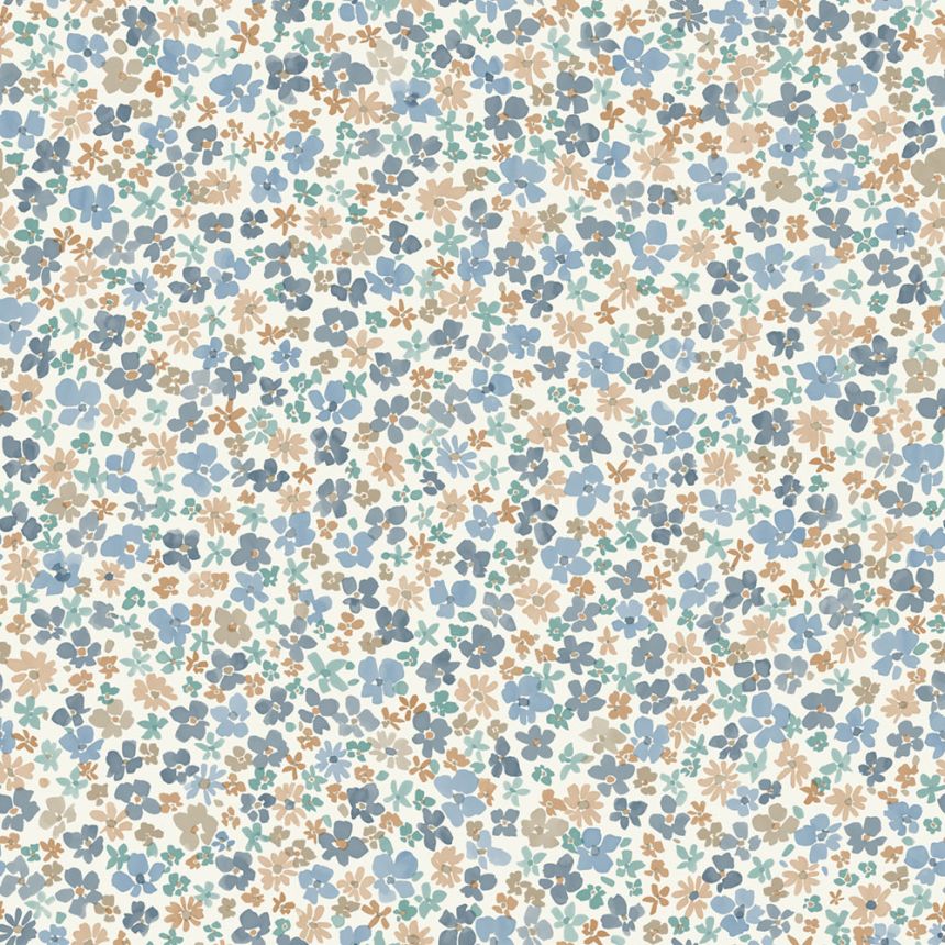 Tapete, blau, Blumen, LD3015, Little Dreamers, Grandeco