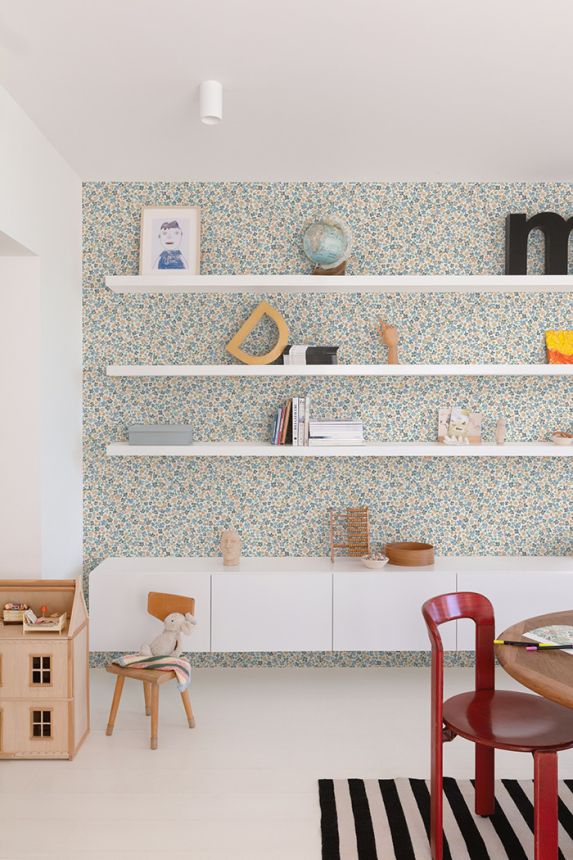 Tapete, blau, Blumen, LD3015, Little Dreamers, Grandeco