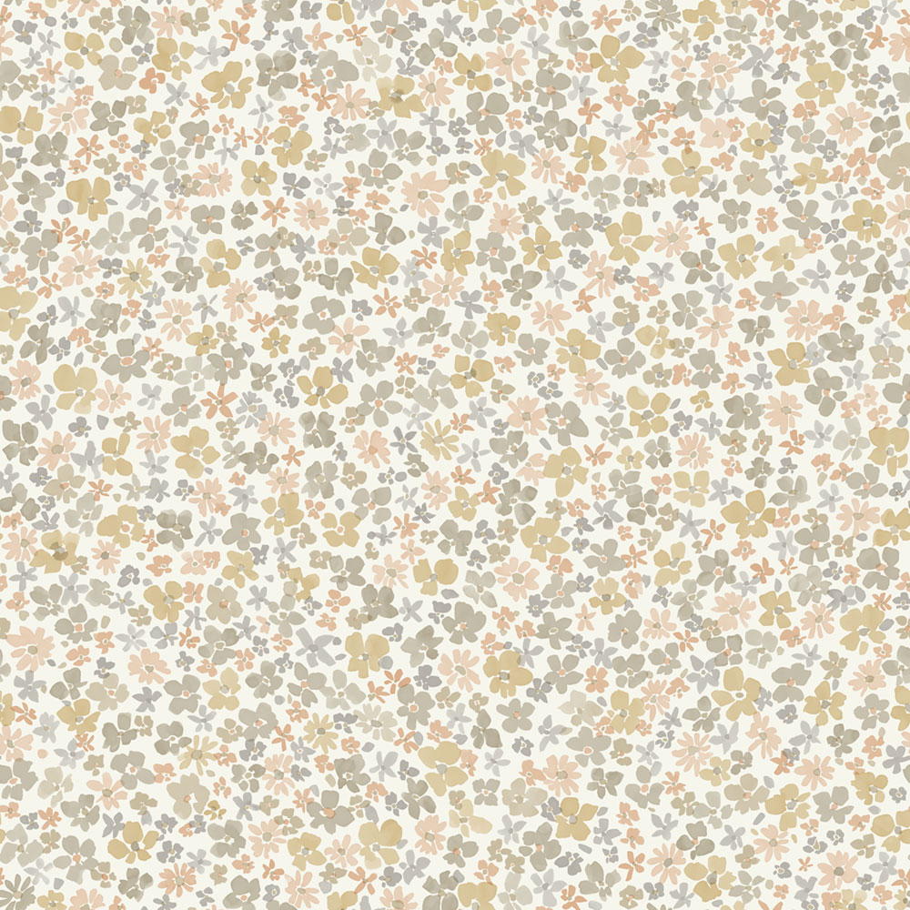 Tapete, ocker, Blumen, LD3020, Little Dreamers, Grandeco