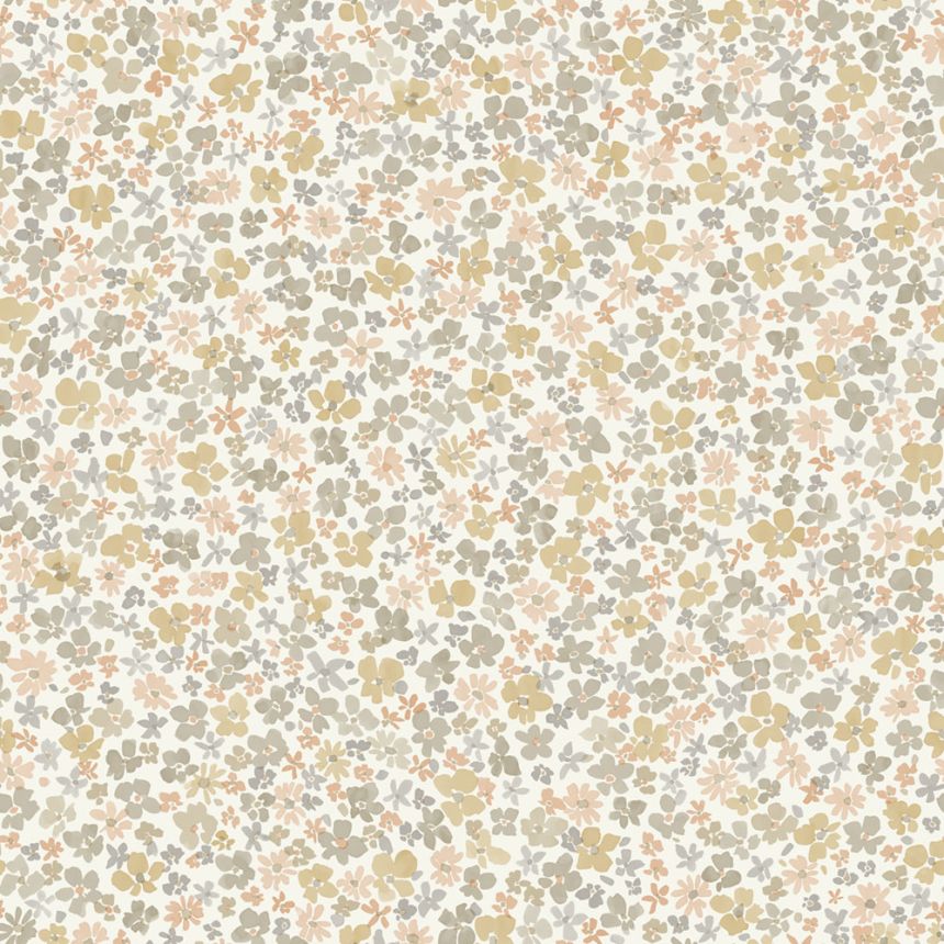 Tapete, ocker, Blumen, LD3020, Little Dreamers, Grandeco