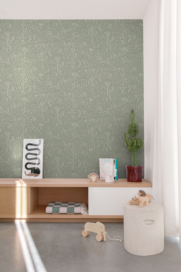 Tapete, grün, Waldtiere, LD3413, Little Dreamers, Grandeco