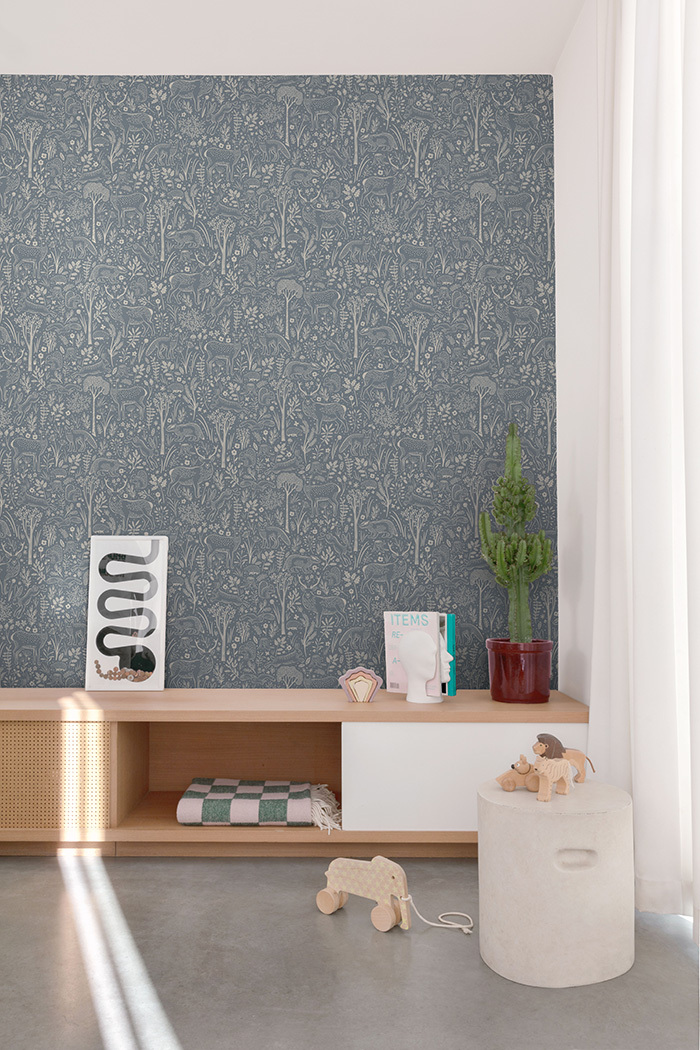 Tapete, blau, Waldtiere, LD3415, Little Dreamers, Grandeco