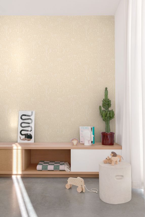 Tapete, beige, Waldtiere, LD3419, Little Dreamers, Grandeco