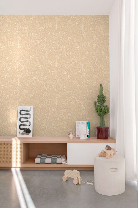 Tapete, braun, Waldtiere, LD3421, Little Dreamers, Grandeco